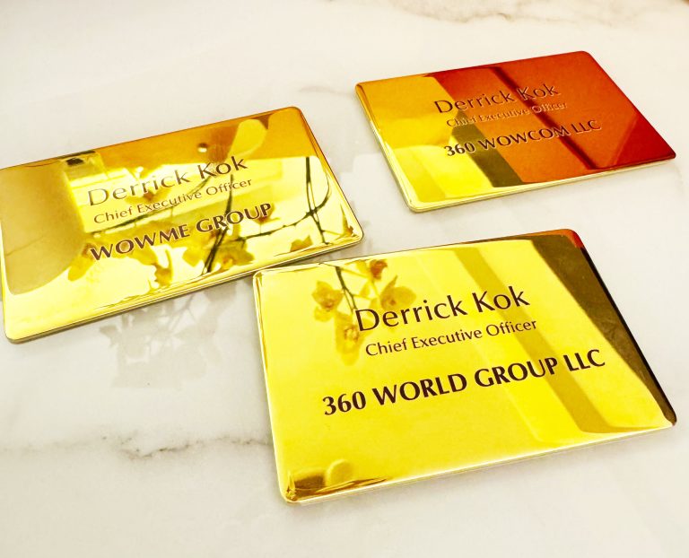 WOW GOLDX’s 24 carat gold digital NFC business cards