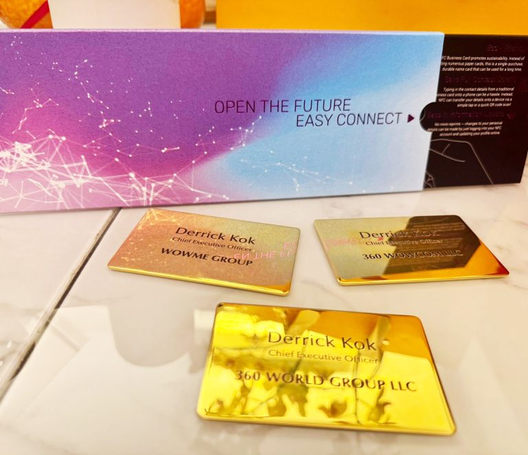 WOW GOLDX’s 24 carat gold digital NFC business cards