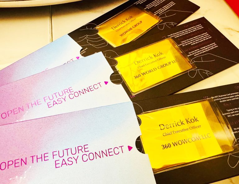 WOW GOLDX’s 24 carat gold digital NFC business cards